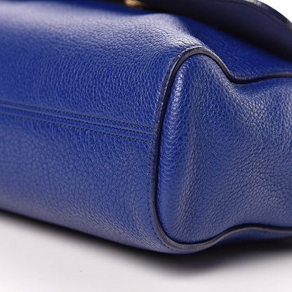 Mulberry Classic Grain Medium Lily Flap Neon Blue 10 of 10