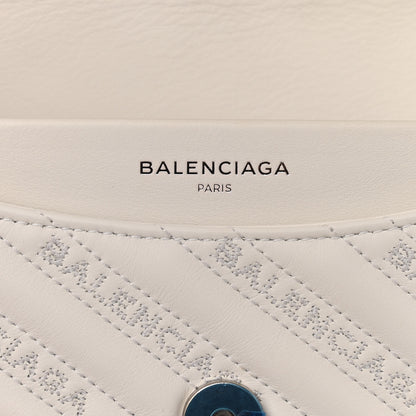 Balenciaga Calfskin Logo Matelasse M BB Chain Shoulder Bag Blanc Neige 7 of 15