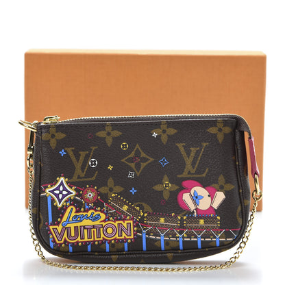 Louis Vuitton Monogram 2020 Christmas Animation Roller Coaster Mini Pochette Accessories Pivoine 9 of 9