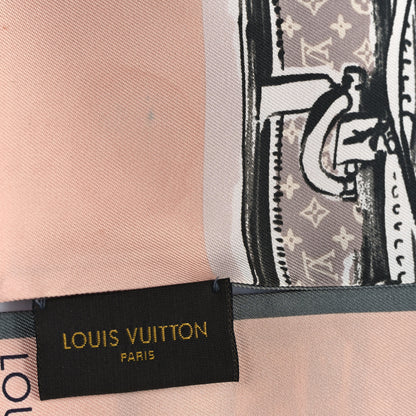 Louis Vuitton Silk Monogram Trunks Bandeau Rose Poudre 3 of 3