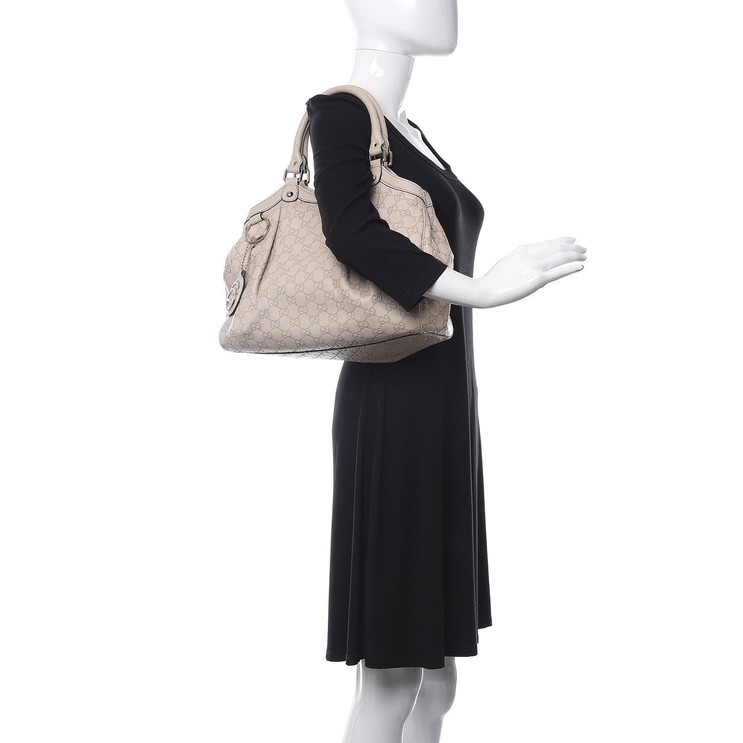 Gucci Guccissima Medium Sukey Tote Mystic White 2 of 11