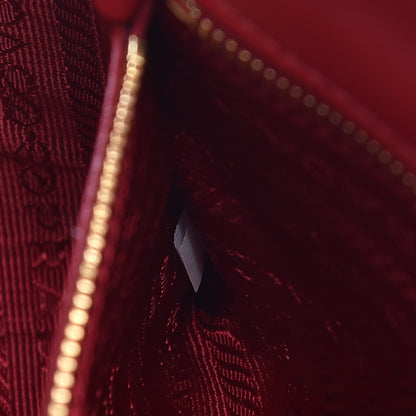 Prada Soft Calfskin Diagramme Crossbody Bag Fuoco Magenta 9 of 9