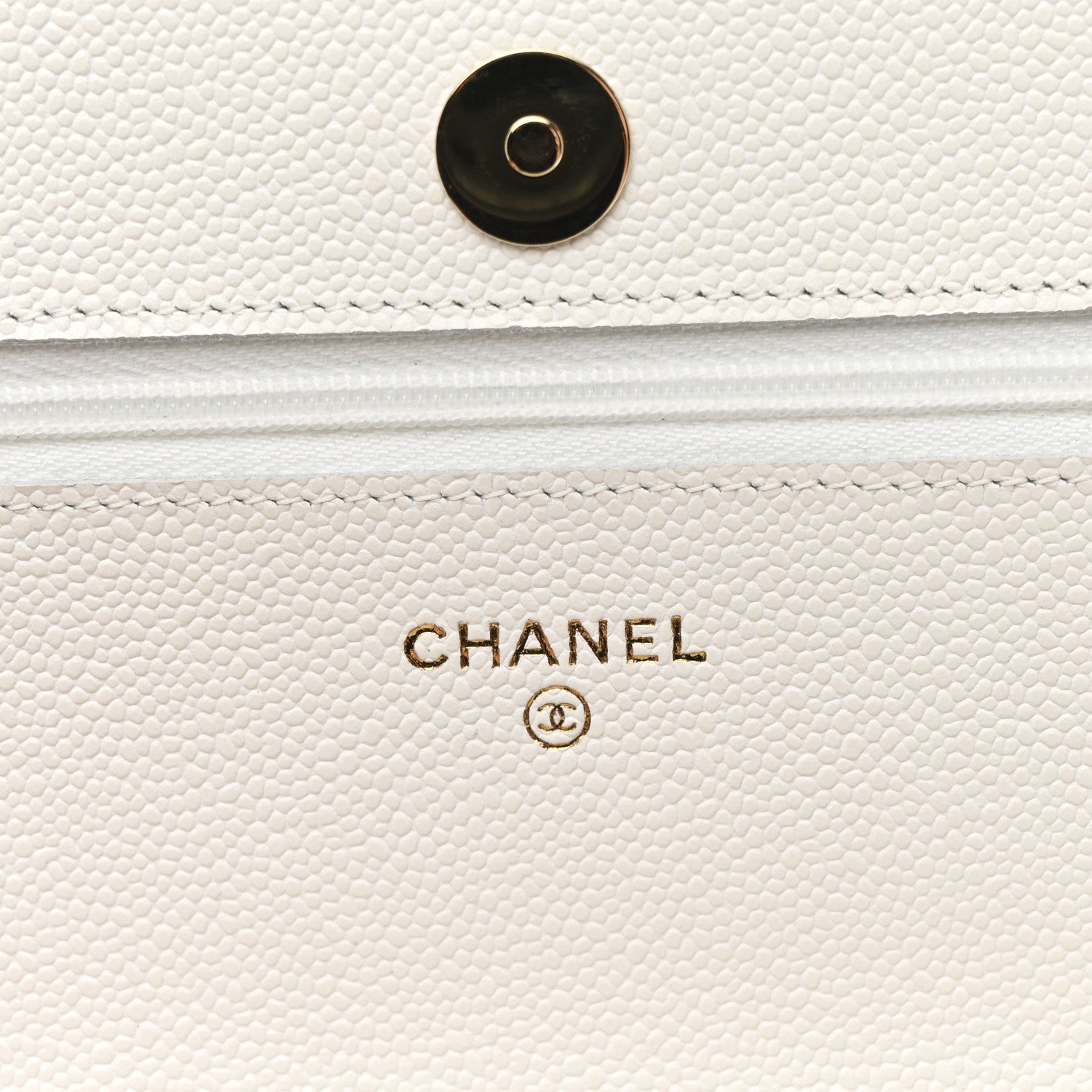Chanel Caviar Quilted Wallet On Chain WOC White 6 of 12