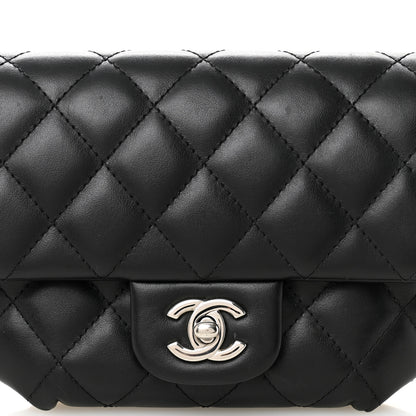 Chanel Calfskin Quilted CC Uniform Flap Belt Bag Black 8 of 13