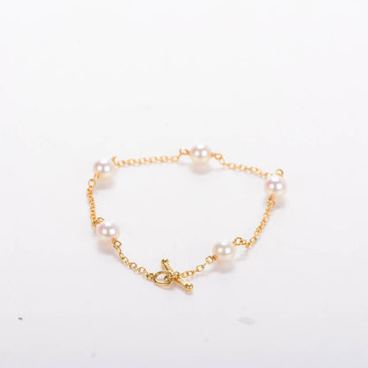 Tiffany 18K Yellow Gold Pearl 5.5-6mm Elsa Peretti Pearls By The Yard Bracelet 3 of 7
