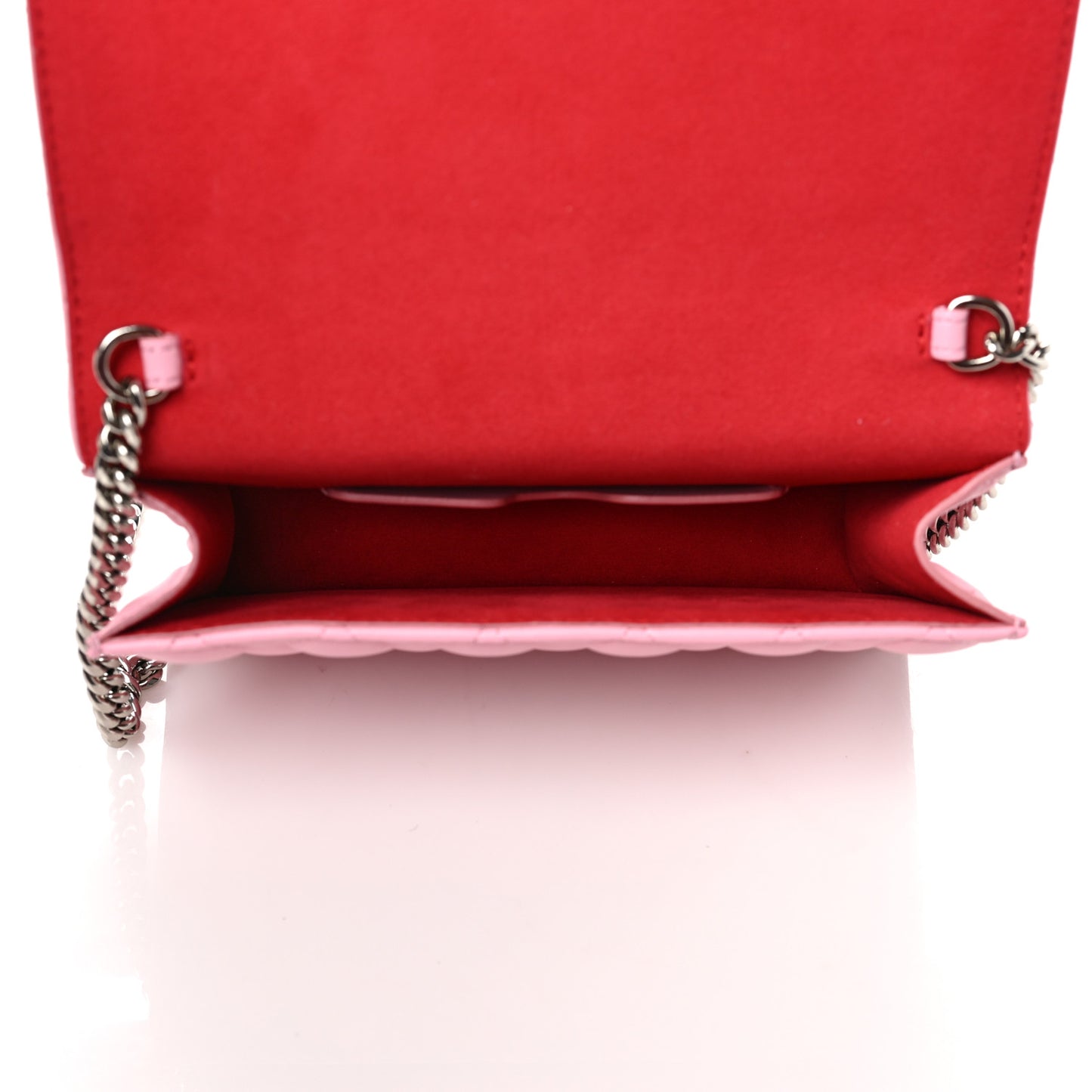 Calfskin Quilted Skull Small Chain Crossbody Bag Pink