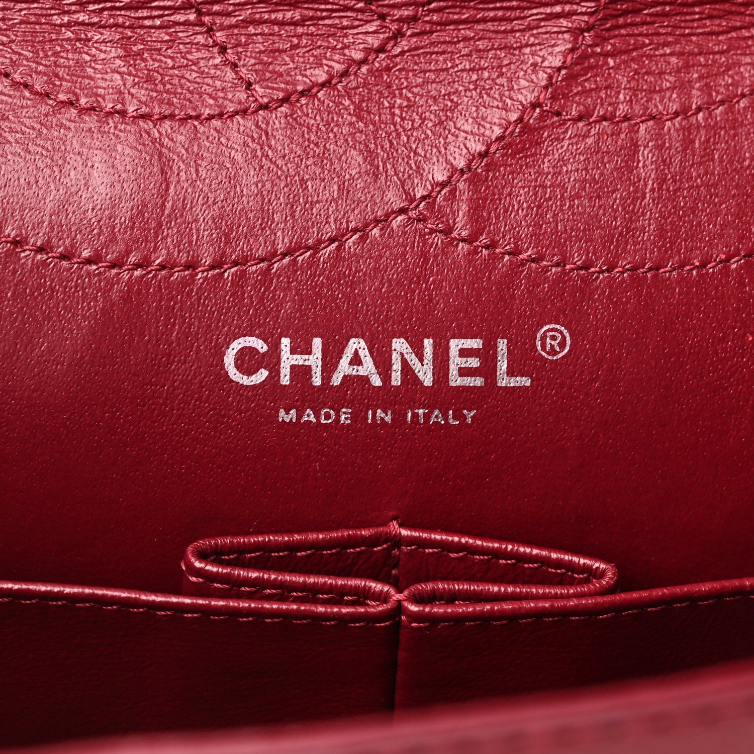 Chanel Distressed Patent 2.55 Reissue 227 Flap Raspberry Red 6 of 11