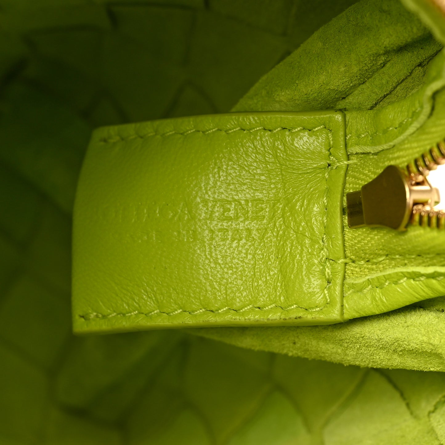 Nappa Intrecciato Mini Loop Camera Bag Acid Kiwi