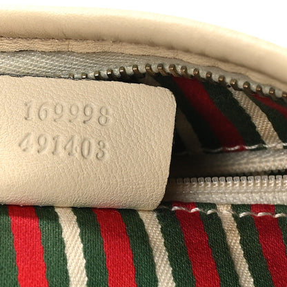 Gucci Monogram Medium New Britt Half Moon Hobo White 7 of 10