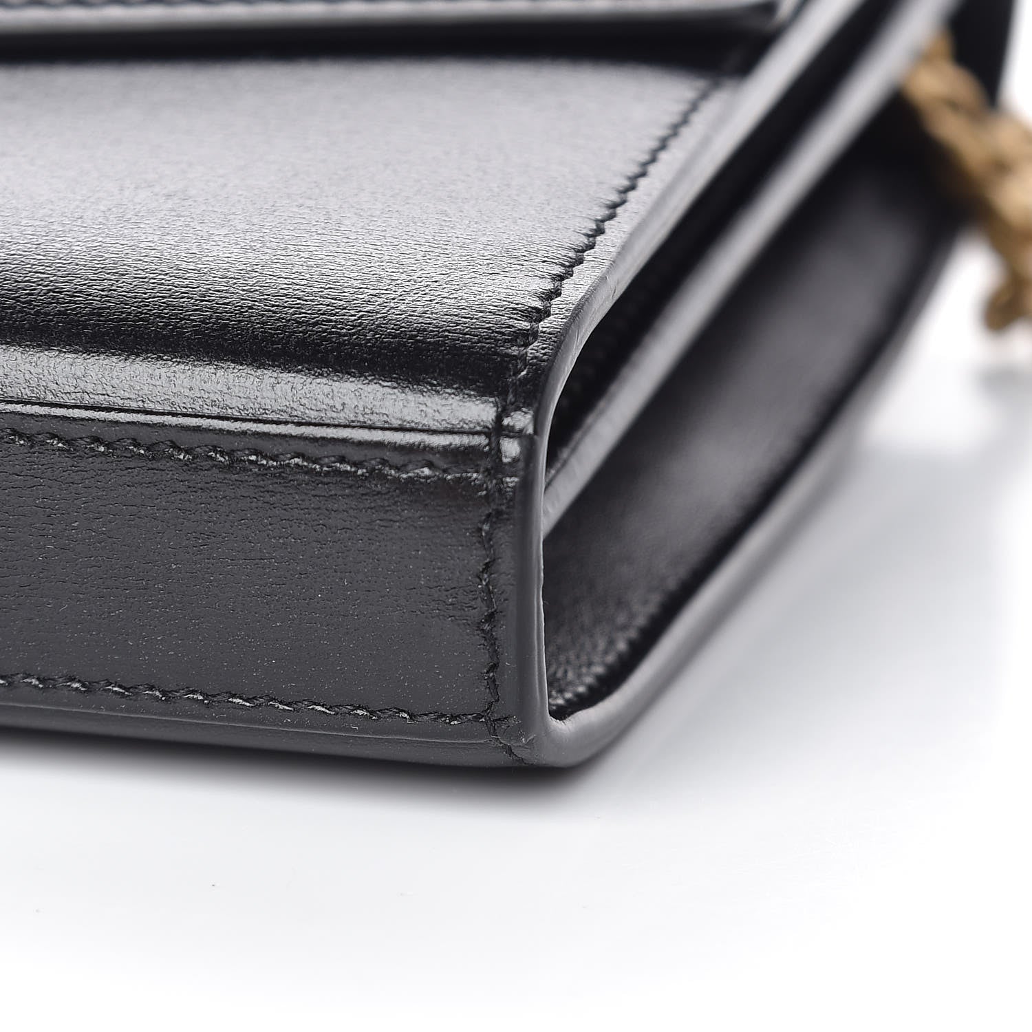 Saint Laurent Smooth Calfskin Monogram Sulpice Chain Wallet Black 10 of 10