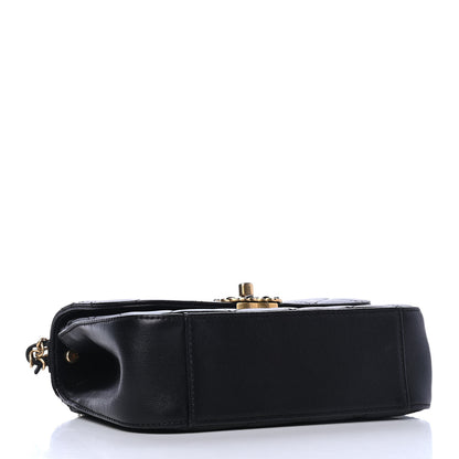 Chanel Lambskin Quilted Small Chain Infinity Top Handle Flap Black 3 of 4