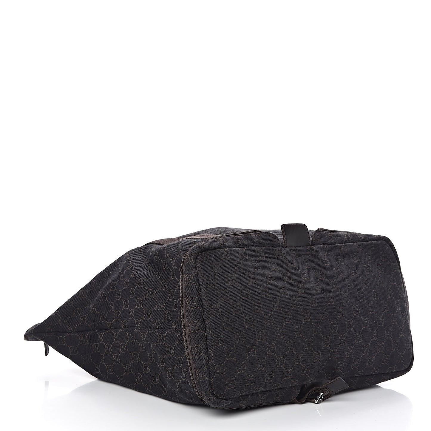Denim Monogram Large Collapsible Travel Tote Dark Brown