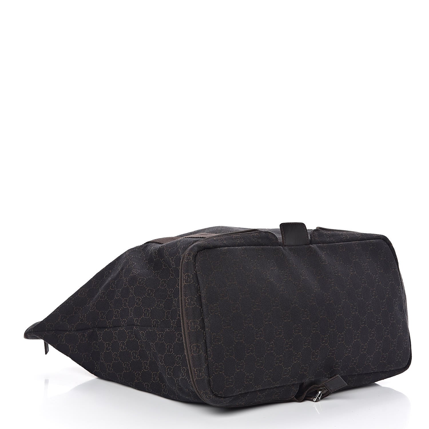 Gucci Denim Monogram Large Collapsible Travel Tote Dark Brown 5 of 9