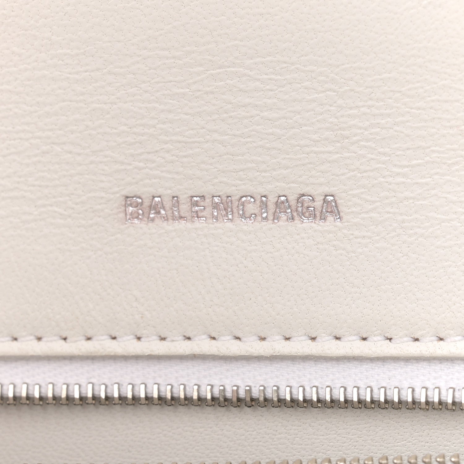 Balenciaga Grained Calfskin Small Hourglass Top Handle Bag White 5 of 18