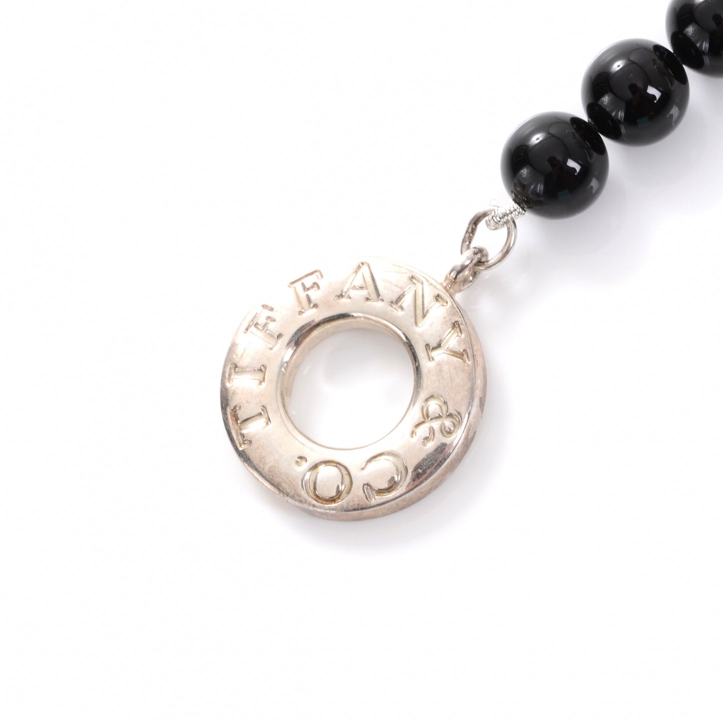 Sterling Silver Black Onyx Bead Toggle Bracelet