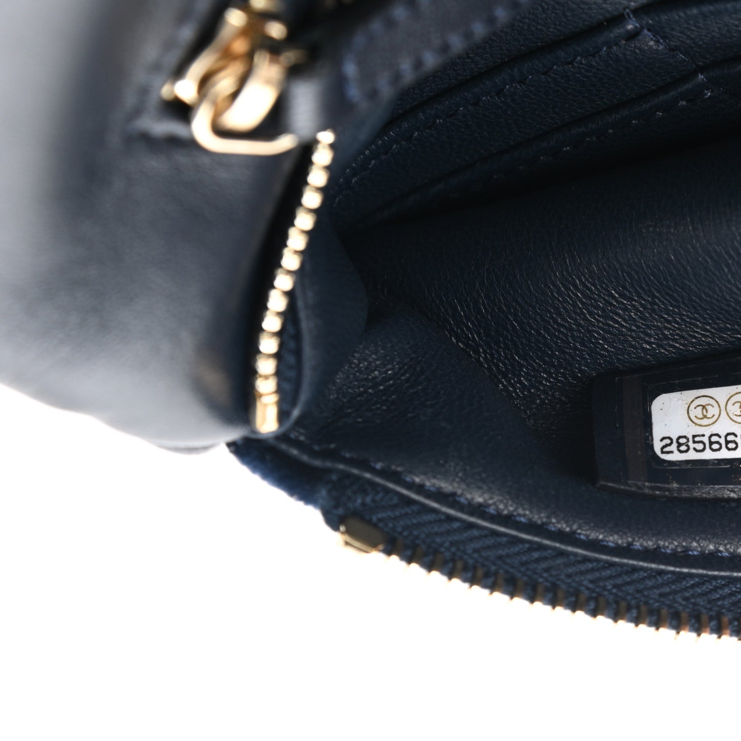 Velvet Lambskin Large 31 Pouch Navy