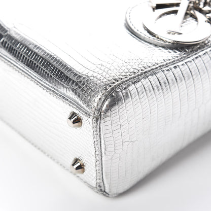 Christian Dior Metallic Lizard Mini Lady Dior Silver 11 of 17