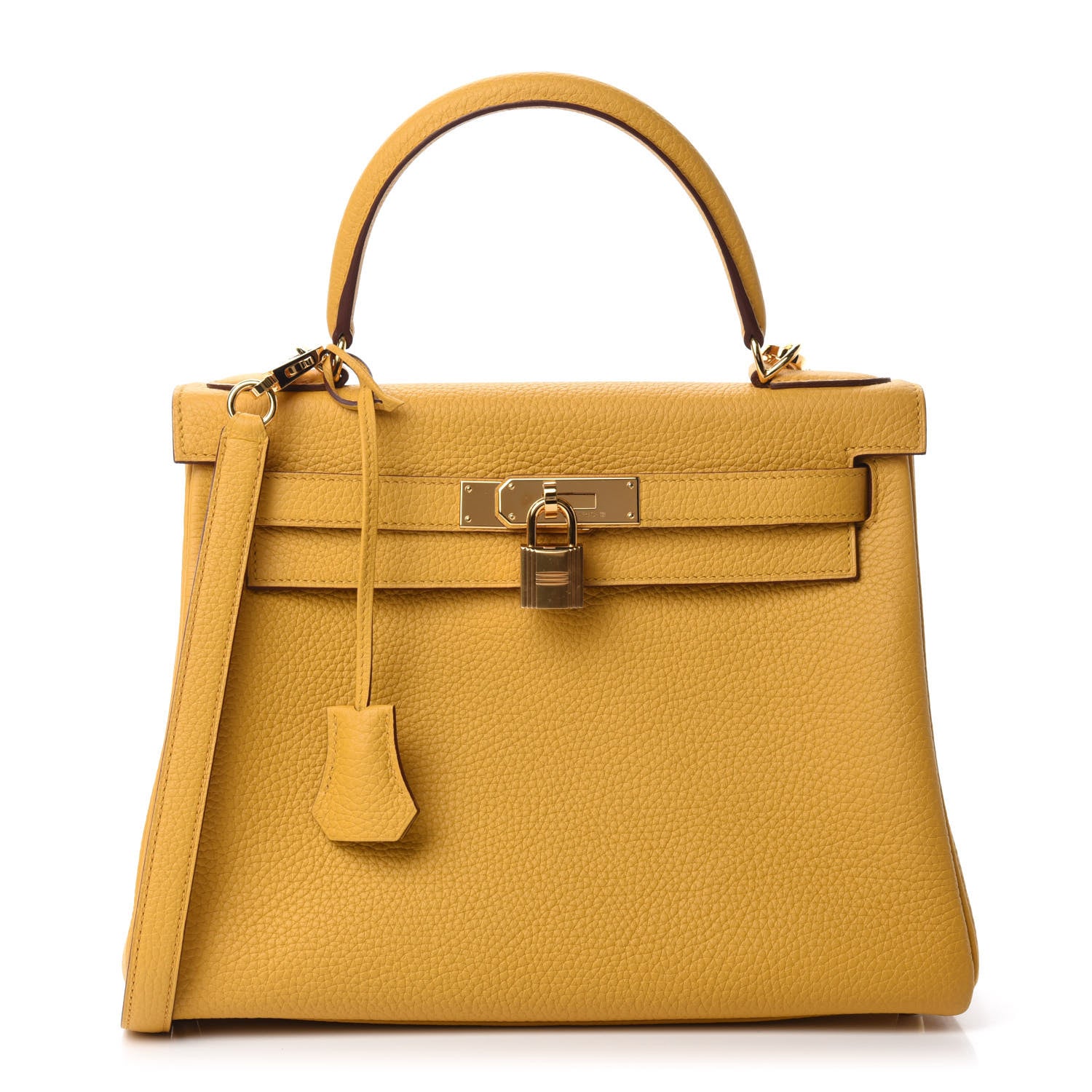 Hermes Togo Kelly Retourne 28 Jaune Ambre 1 of 11