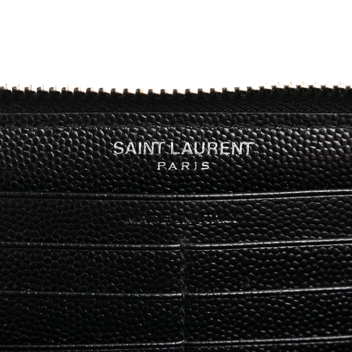 Grain De Poudre Matelasse Chevron Monogram Zip Around Wallet Black