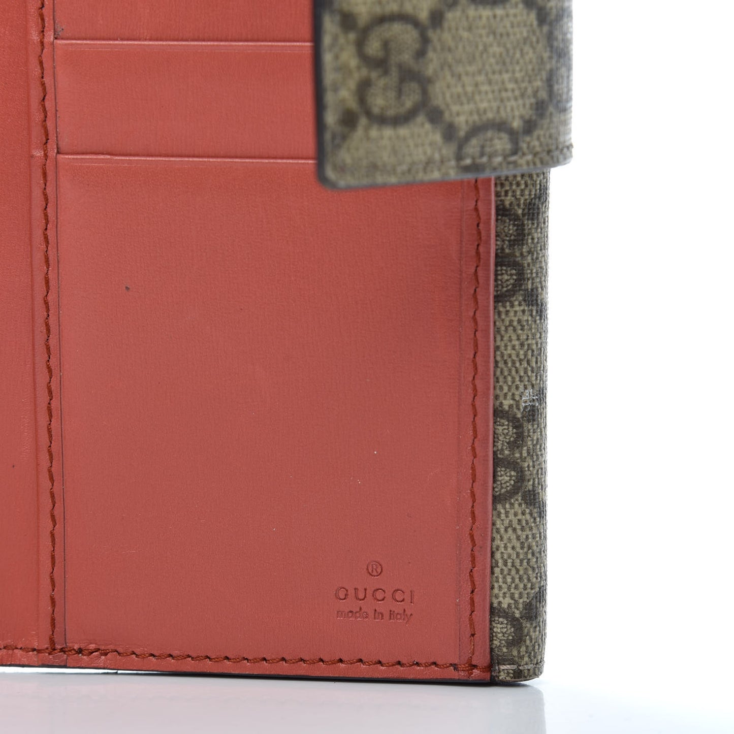 GG Supreme Monogram Interlocking Continental Flap Wallet