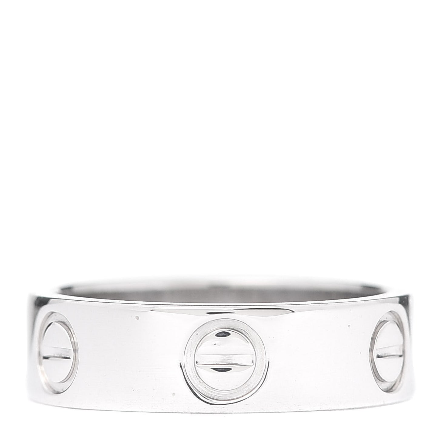 18K White Gold 5.5mm LOVE Ring 52 6