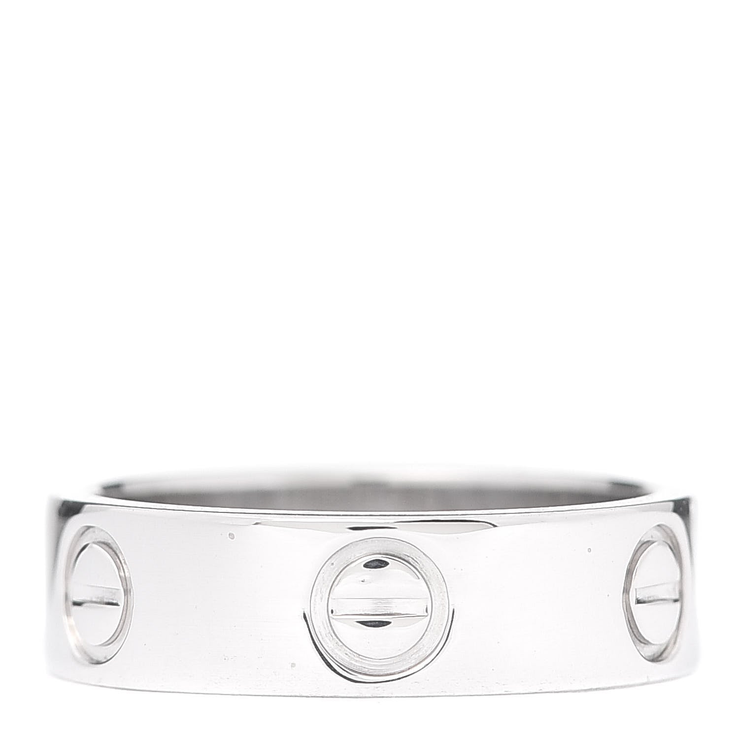 Cartier 18K White Gold 5.5mm LOVE Ring 52 6 1 of 5