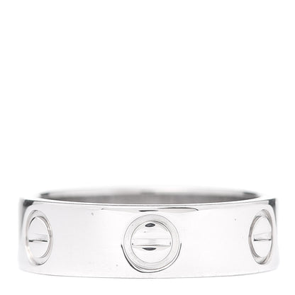 Cartier 18K White Gold 5.5mm LOVE Ring 52 6 1 of 5