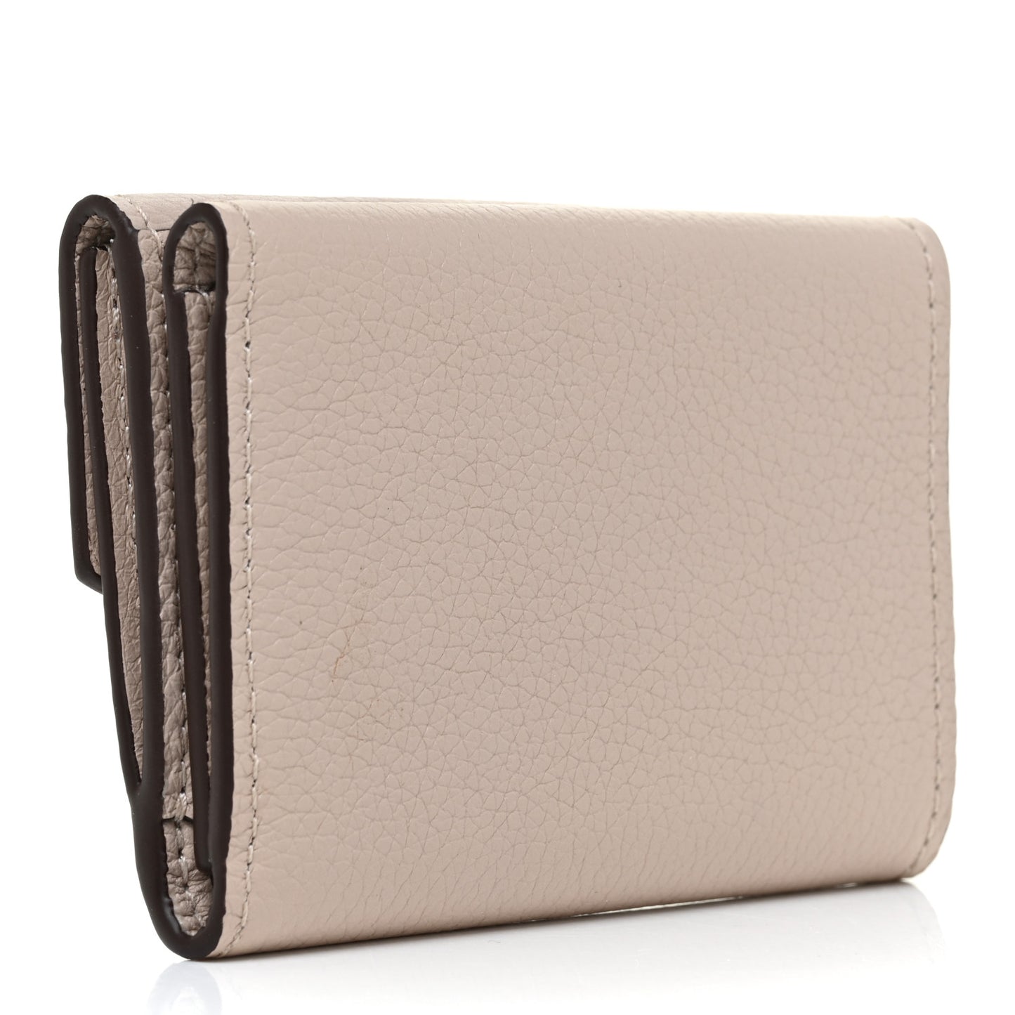 Calfskin Lockmini Wallet Greige