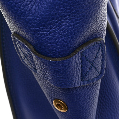 Celine Drummed Calfskin Mini Luggage Indigo 10 of 12