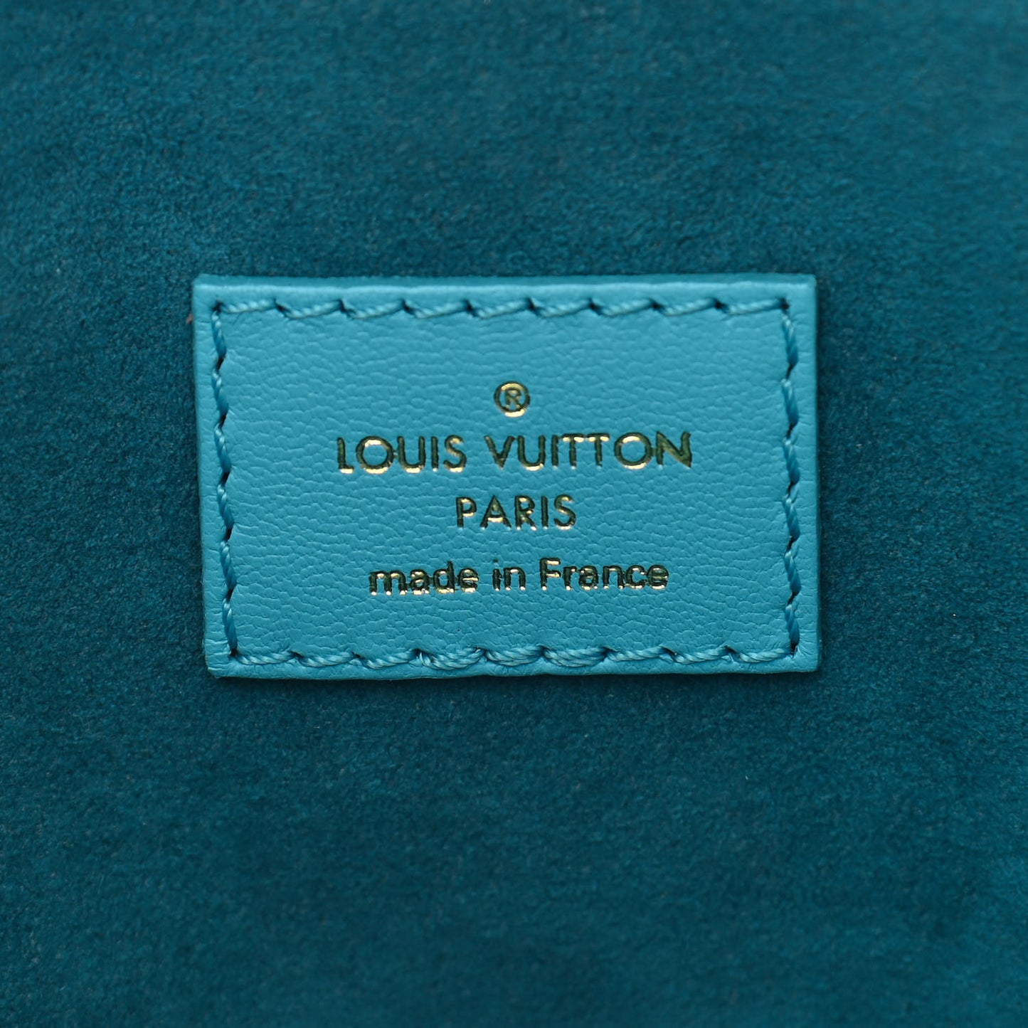 Lambskin Embossed Monogram Coussin PM Turquoise