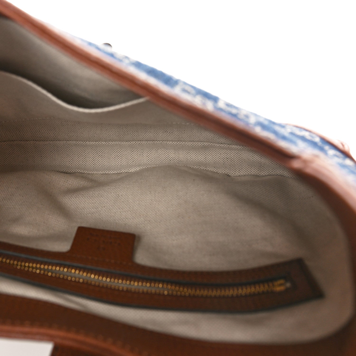 Gucci New Denim GG Monogram Calfskin Small Jackie 1961 Hobo Blue Tea Cuir 5 of 9