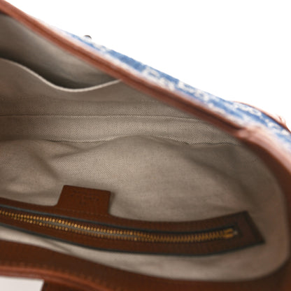 Gucci New Denim GG Monogram Calfskin Small Jackie 1961 Hobo Blue Tea Cuir 5 of 9