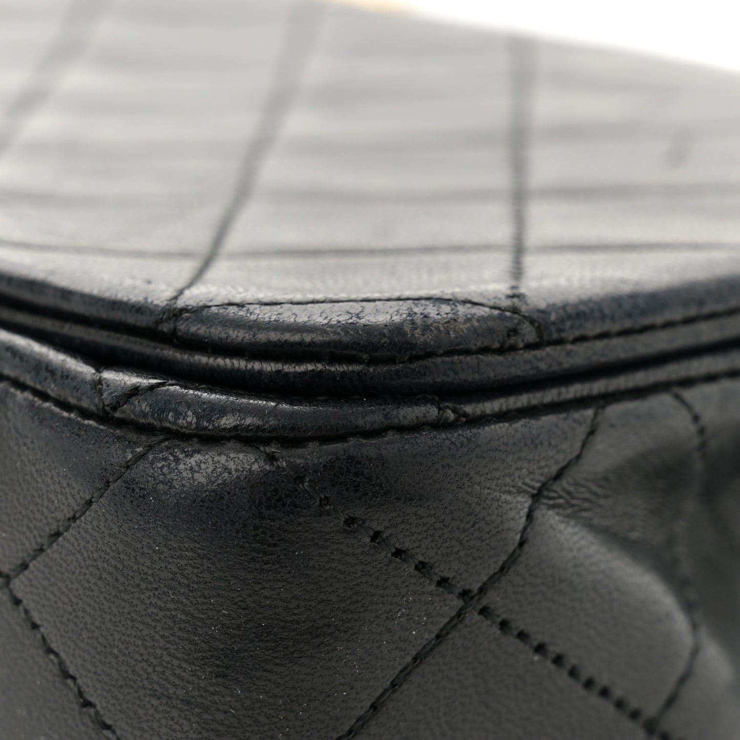 Lambskin Quilted Small Single Flap Black