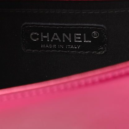 Chanel Metallic Patent Calfskin Quilted Small Boy Flap Pink 7 of 13