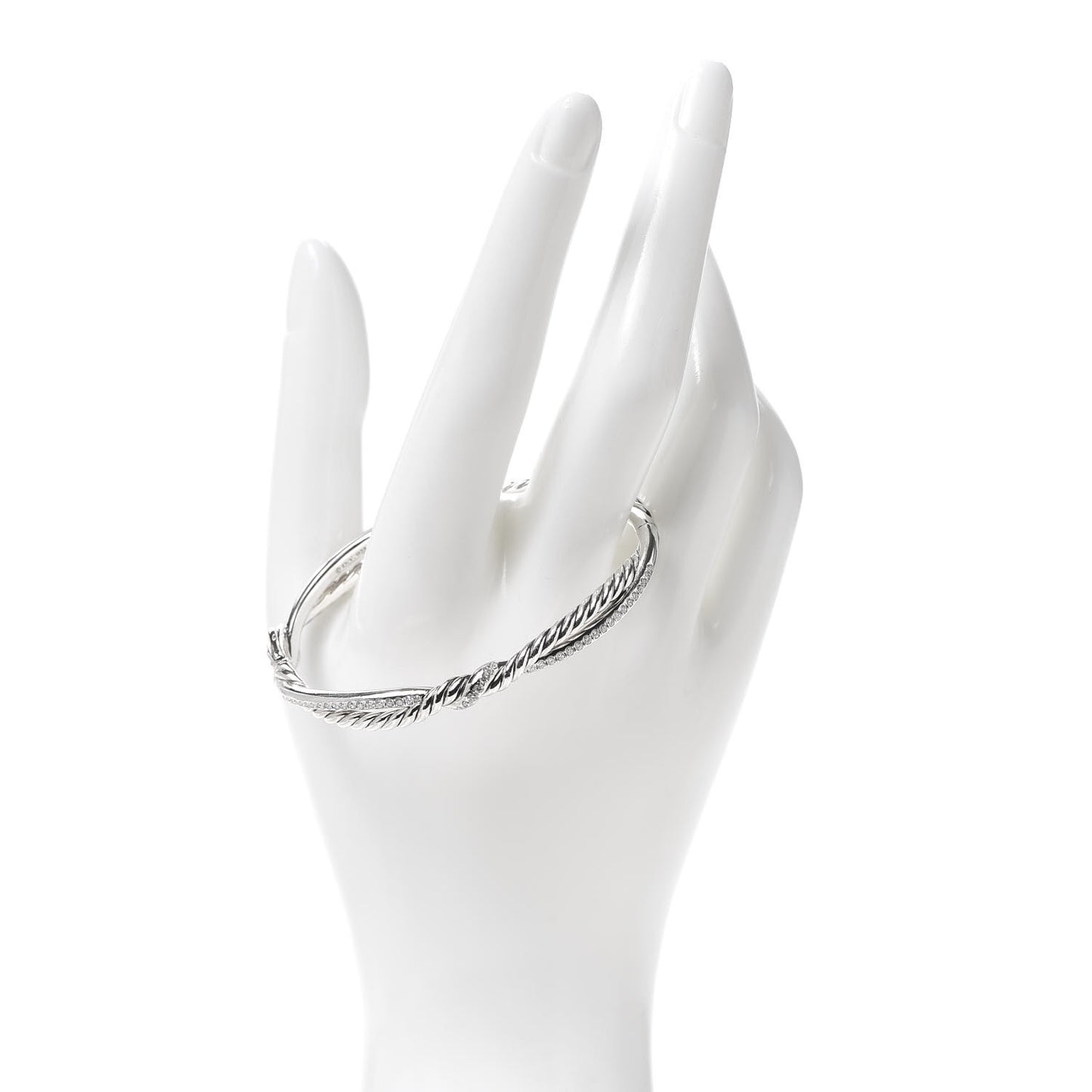 Sterling Silver Diamond Continuance Full Pavé Bracelet