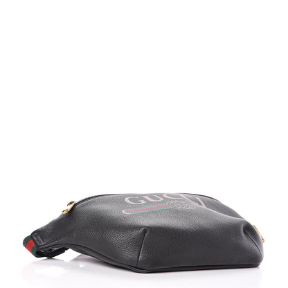 Gucci Grained Calfskin Logo Belt Bag Black 4 of 10
