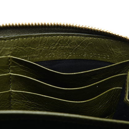 Balenciaga Agneau Giant 12 Gold Hardware Continental Zip Around Wallet Vert Veronese 6 of 8