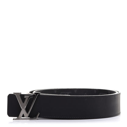 Louis Vuitton Monogram Eclipse Taigarama 40mm LV Initiales Reversible Belt 95 38 Black 2 of 8