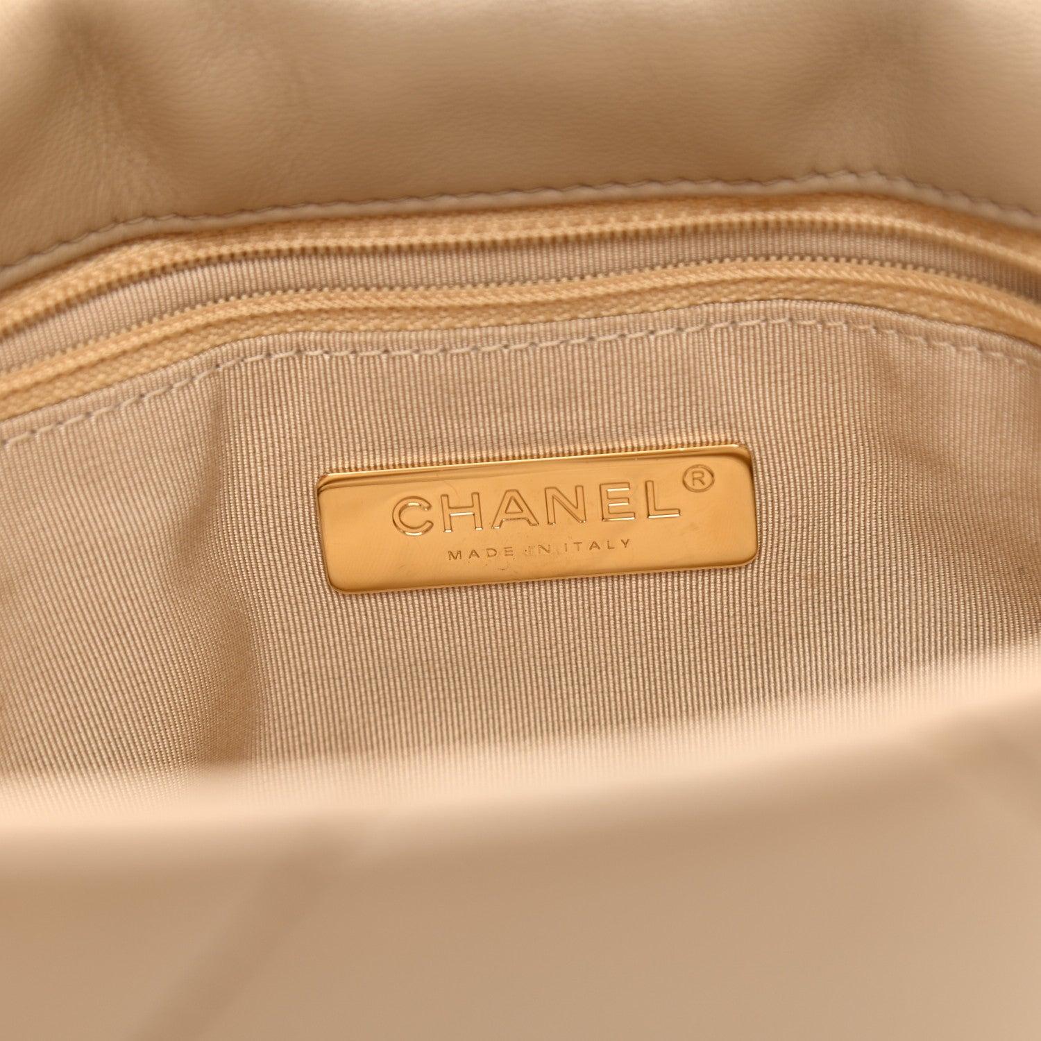 Chanel Lambskin Quilted Medium Chanel 19 Flap Dark Beige 6 of 8