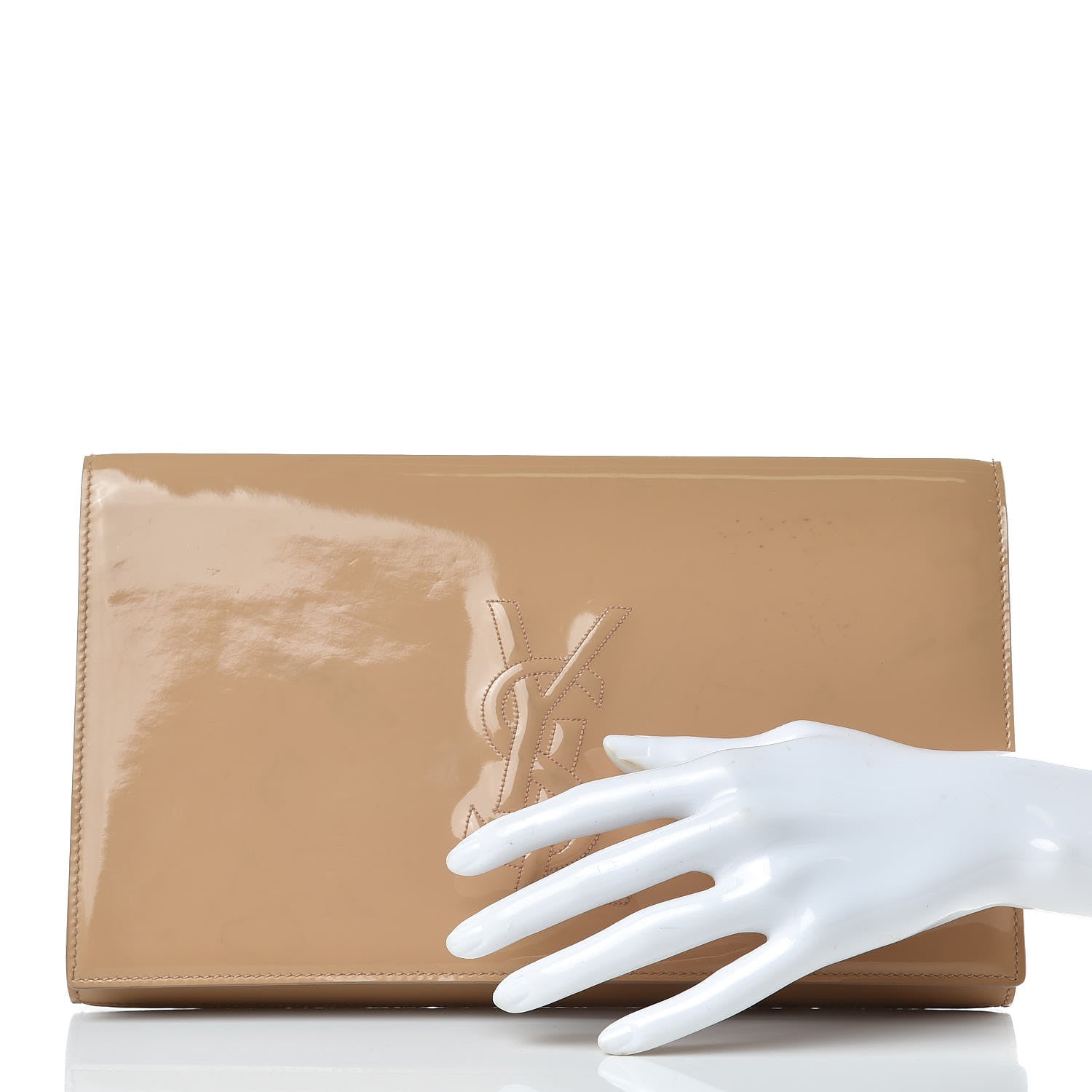 Saint Laurent Patent Calfskin Monogram Large Belle De Jour Clutch Chair 2 of 11