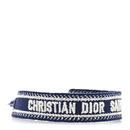 Christian Dior Woven Cotton Saint Barth Friendship Bracelet Navy 1 of 3