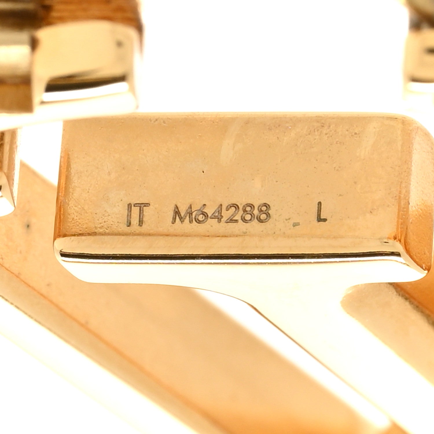 Louis Vuitton Metal Louise Hoop Earrings Gold 4 of 5