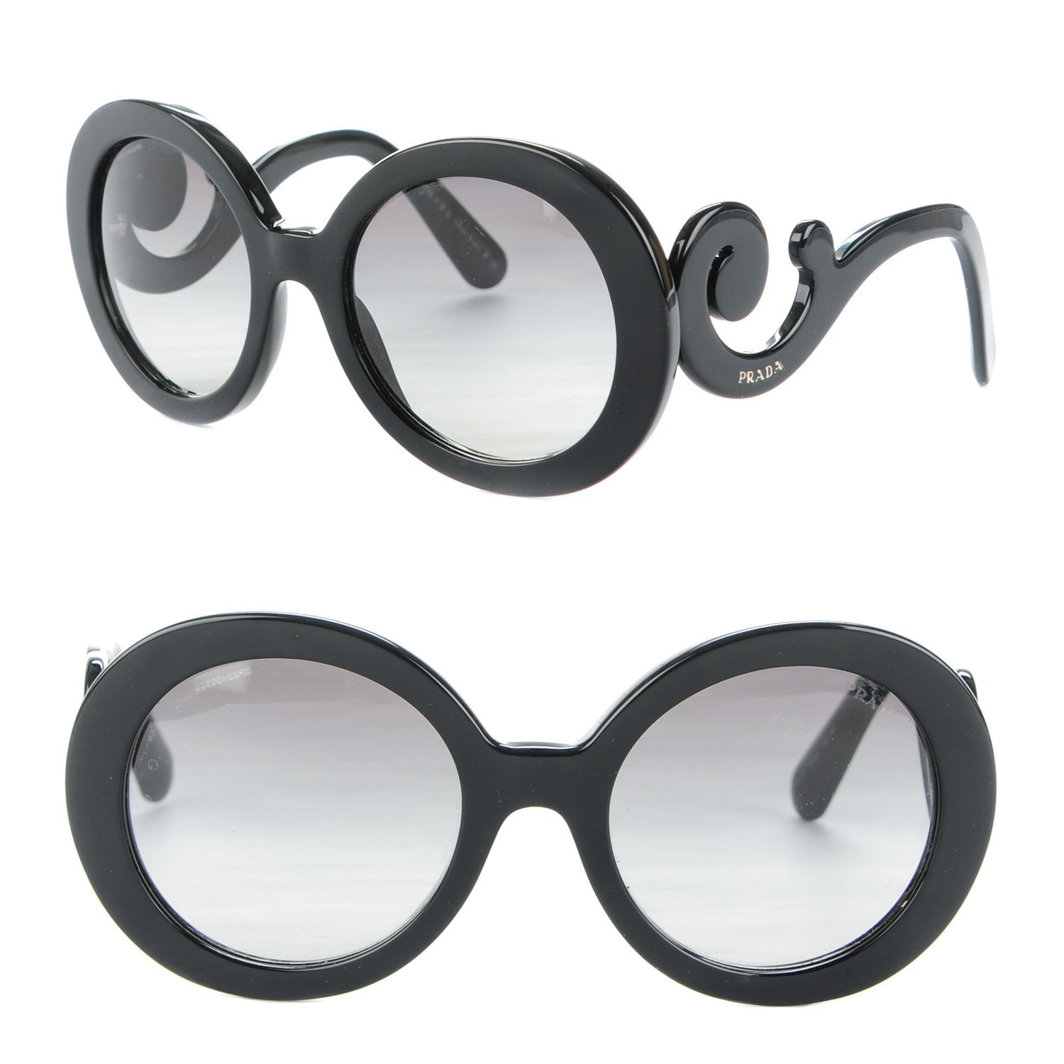 Prada Baroque Sunglasses SPR 27N Black 1 of 5