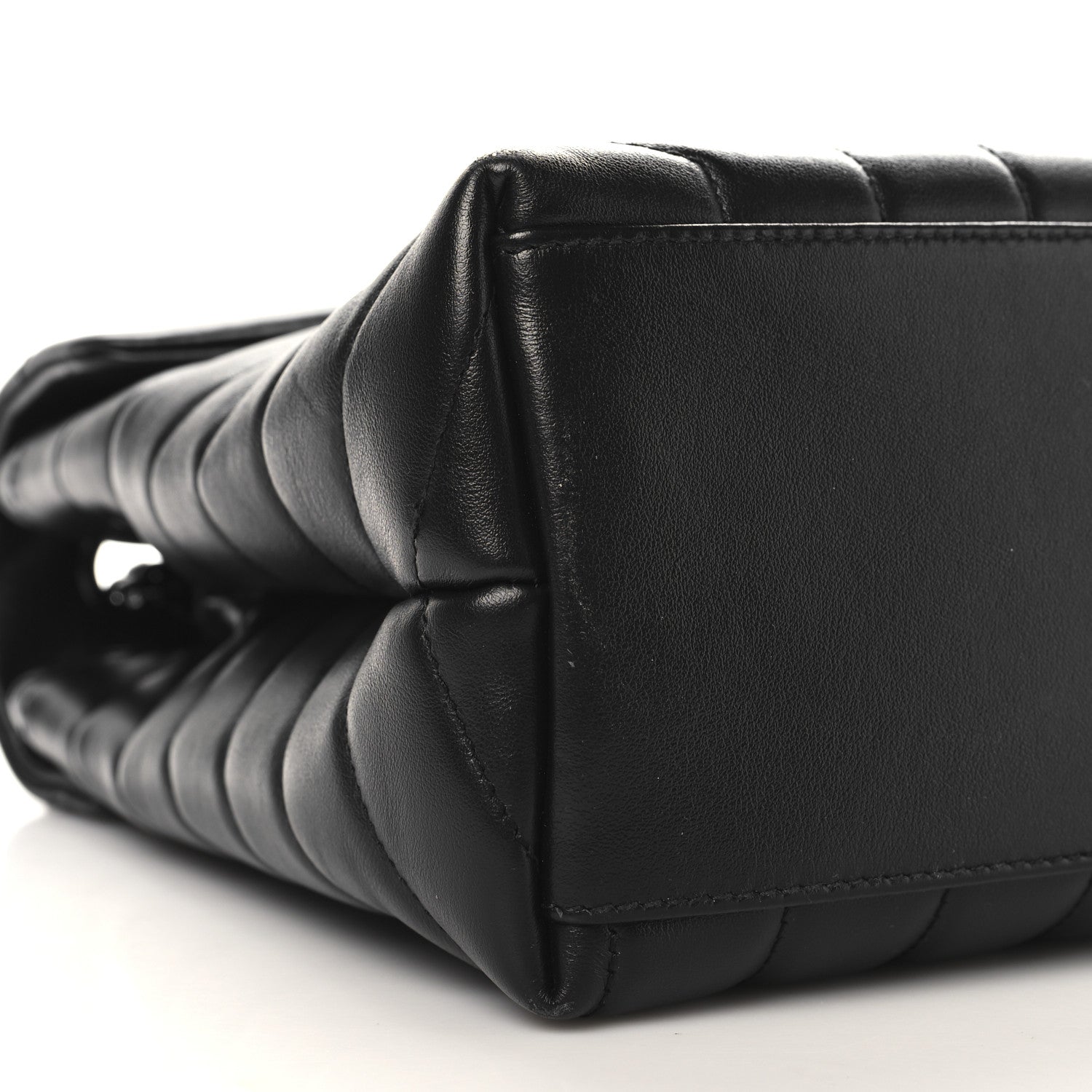 Saint Laurent Calfskin Y Quilted Monogram Monochrome Medium Loulou Chain Satchel Black 9 of 10