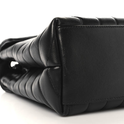 Saint Laurent Calfskin Y Quilted Monogram Monochrome Medium Loulou Chain Satchel Black 9 of 10