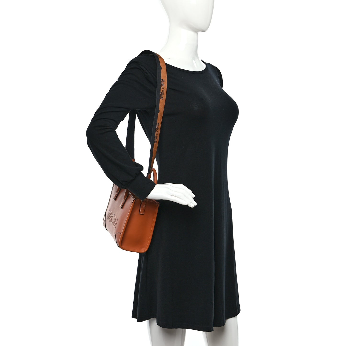 Calfskin Mini Munchen Tote Cognac