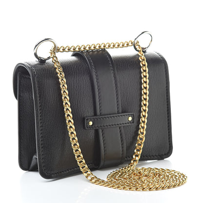 Chloe Shiny Goatskin Calfskin Aby Chain Shoulder Bag Black 3 of 12