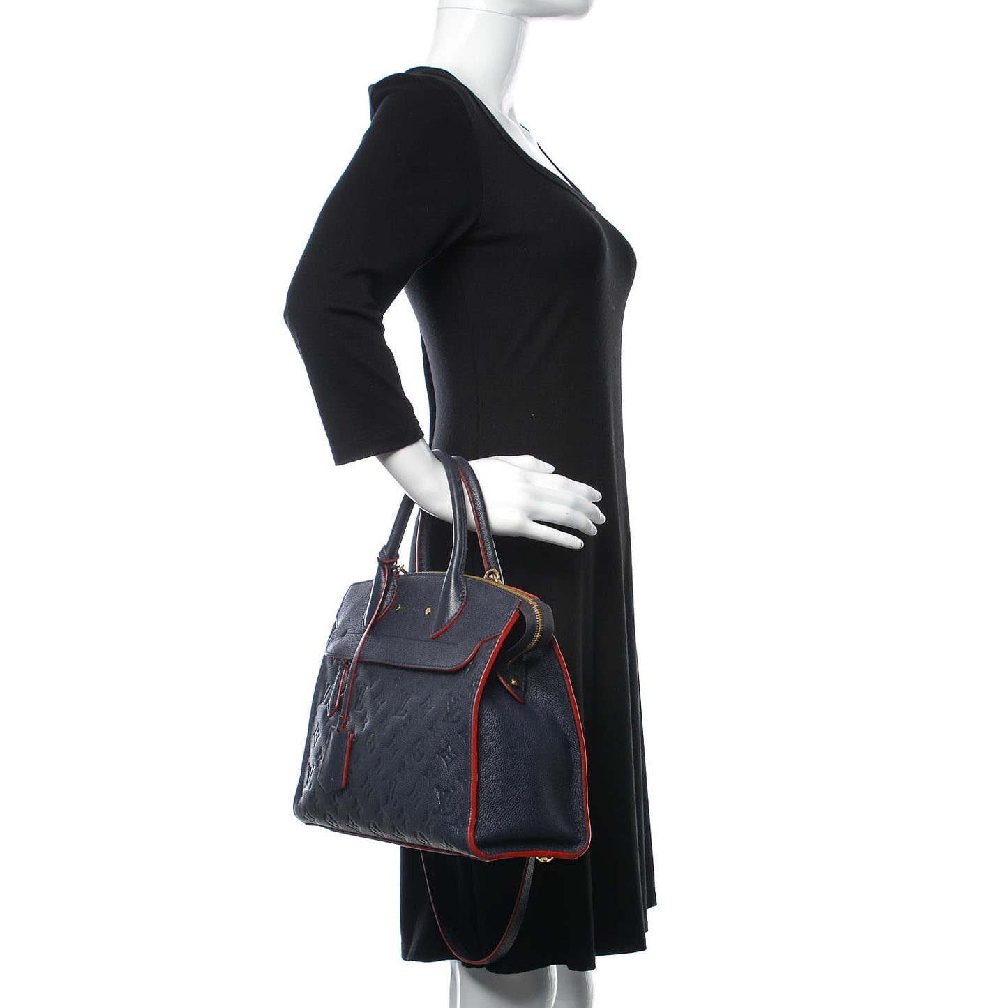 Empreinte Pont Neuf MM Marine Rouge