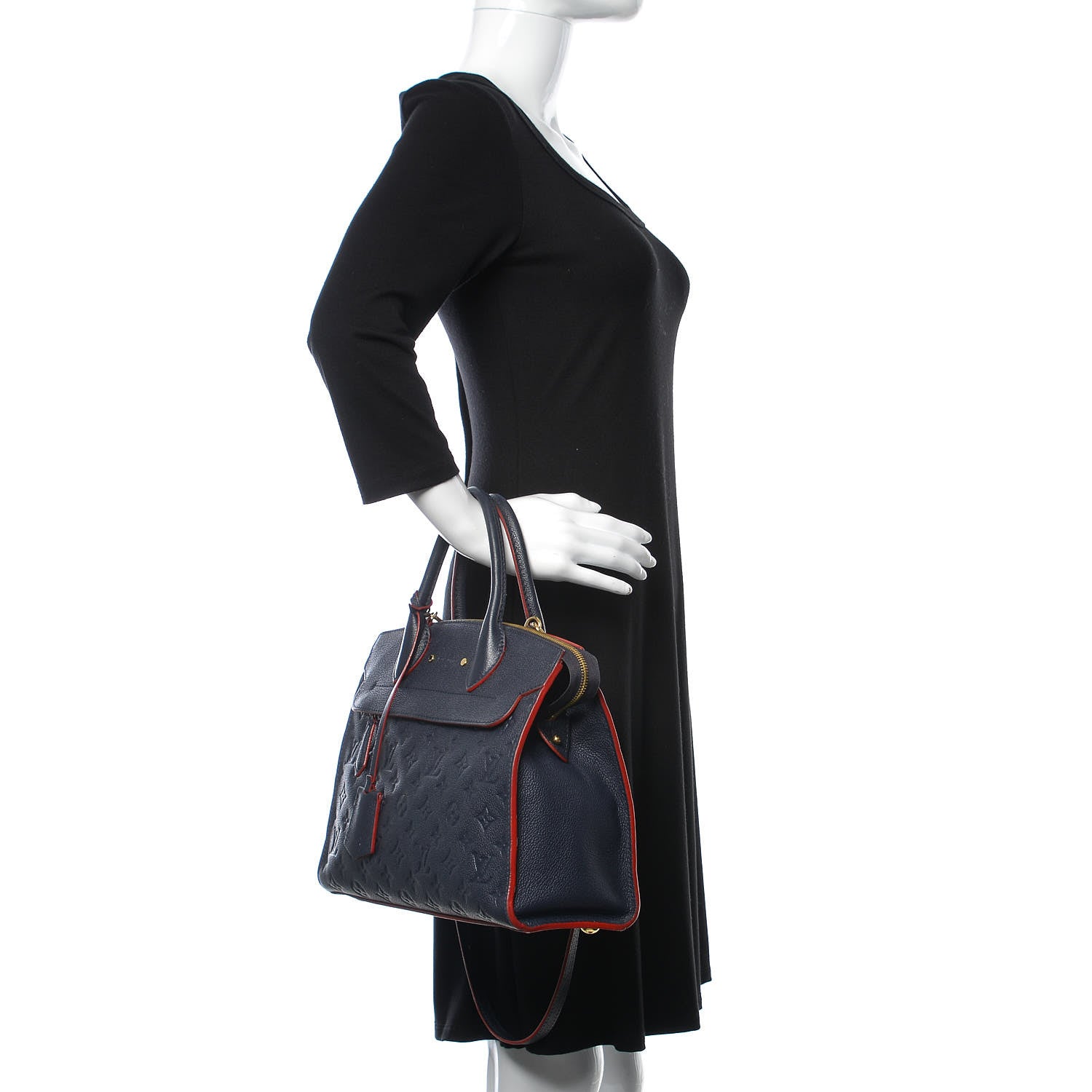 Louis Vuitton Empreinte Pont Neuf MM Marine Rouge 3 of 18