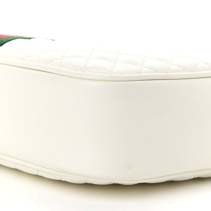 Gucci Calfskin Web Trapuntata Small Shoulder Bag Off White 9 of 11